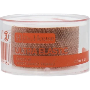 Пластир еластичний на тканинній основі Ultra Elastic (Ультра Еластик) H Dr. House 2,5 см х 1 м, 1 шт