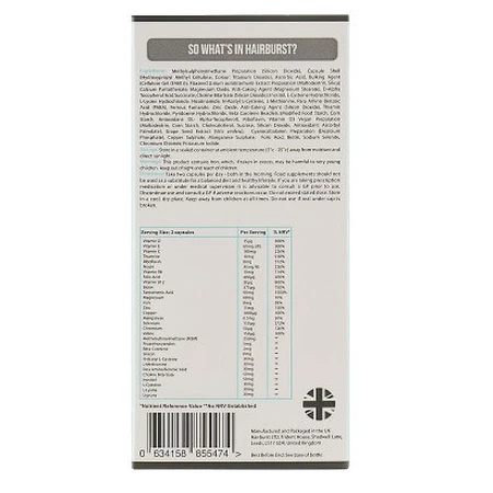 Витамины для роста и укрепления волос для мужчин HairBurst Helthy Hair Vitamins for Men 60 капсул: цены и характеристики