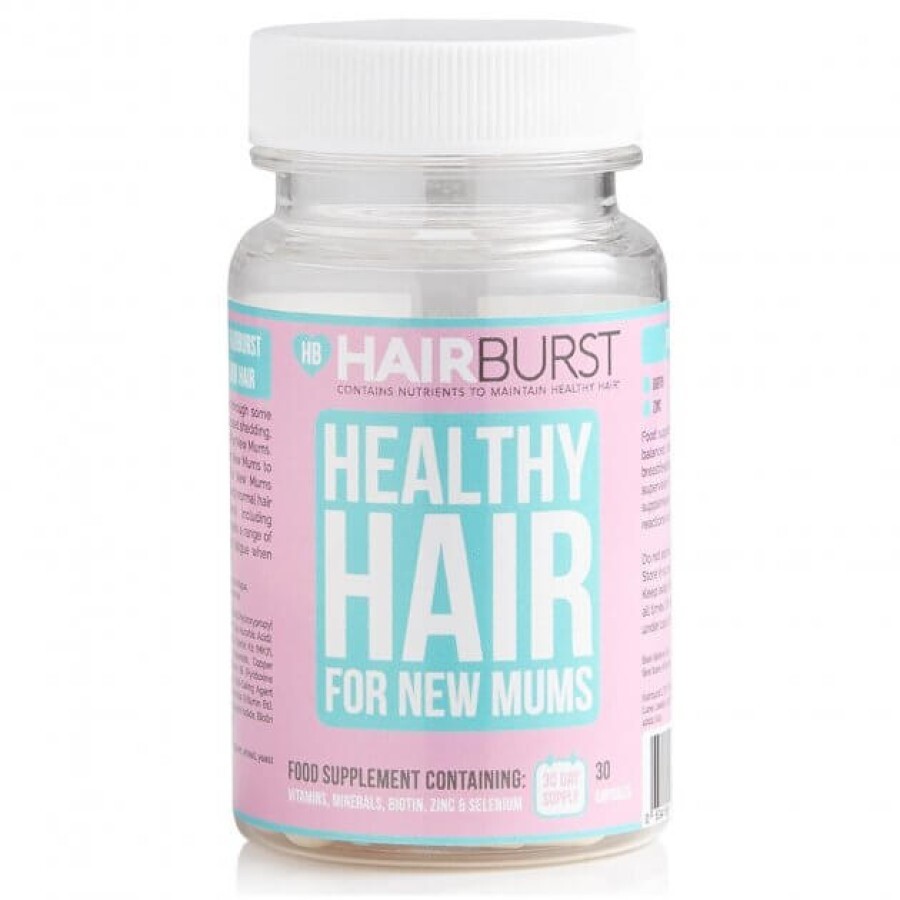 Витамины для роста и здоровья волос для беременных Healthy Hair Vitamins Hairburst 30 капсул: цены и характеристики