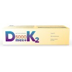 Вітаміни Д мекс 5000+К2 : 5000 МО Д3 + 100 мкг К2 для судин, таблетки №50: ціни та характеристики
