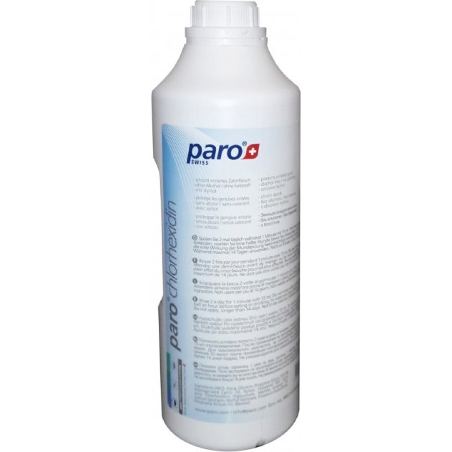 Ополіскувач Paro Swiss Chlorhexidin для ротової порожнини з хлоргексидином 2000 мл: ціни та характеристики