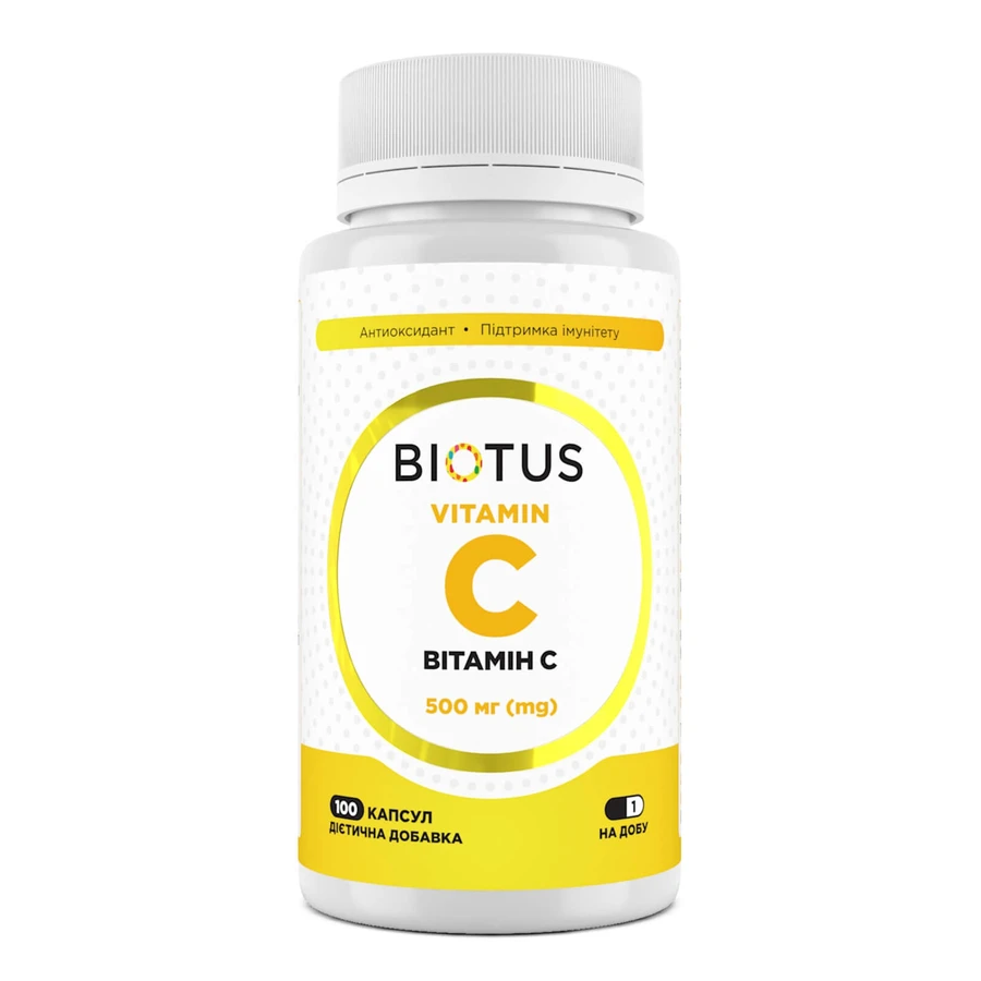 Вітамін С Vitamin C Biotus 500 мг 100 капсул: ціни та характеристики