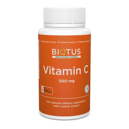 Витамин С Vitamin C Biotus 500 мг 100 капсул