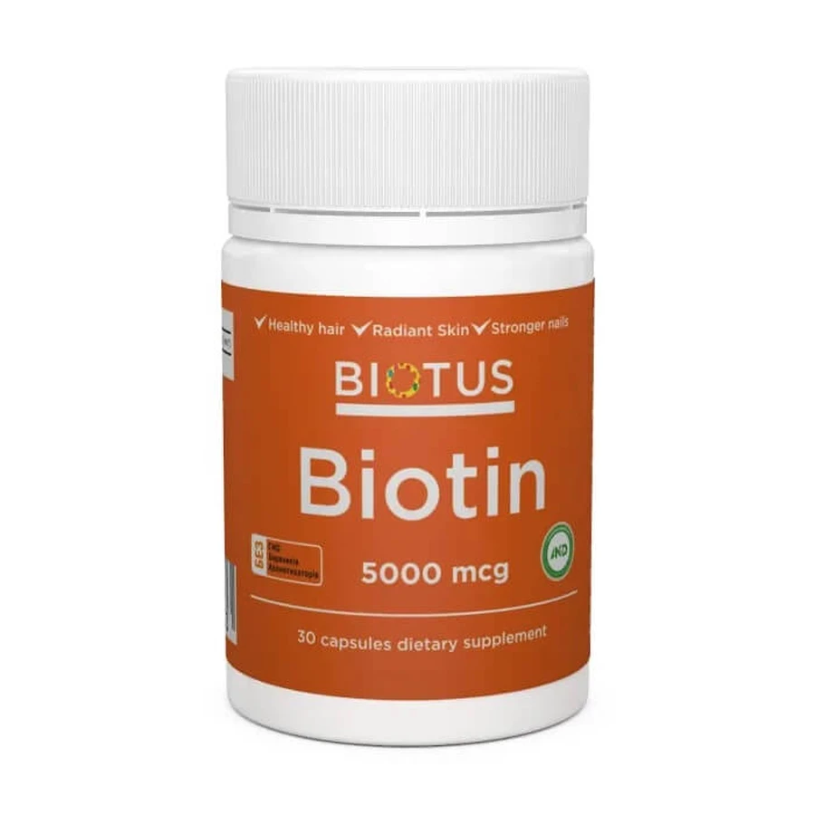 Биотин Biotin Biotus 5000 мкг 30 капсул: цены и характеристики