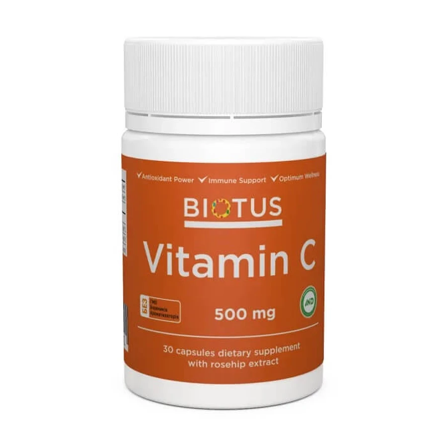 Вітамін С Vitamin C Biotus 500 мг 30 капсул: ціни та характеристики