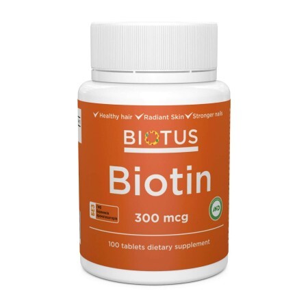 Біотин Biotin Biotus 300 мкг 100 таблеток