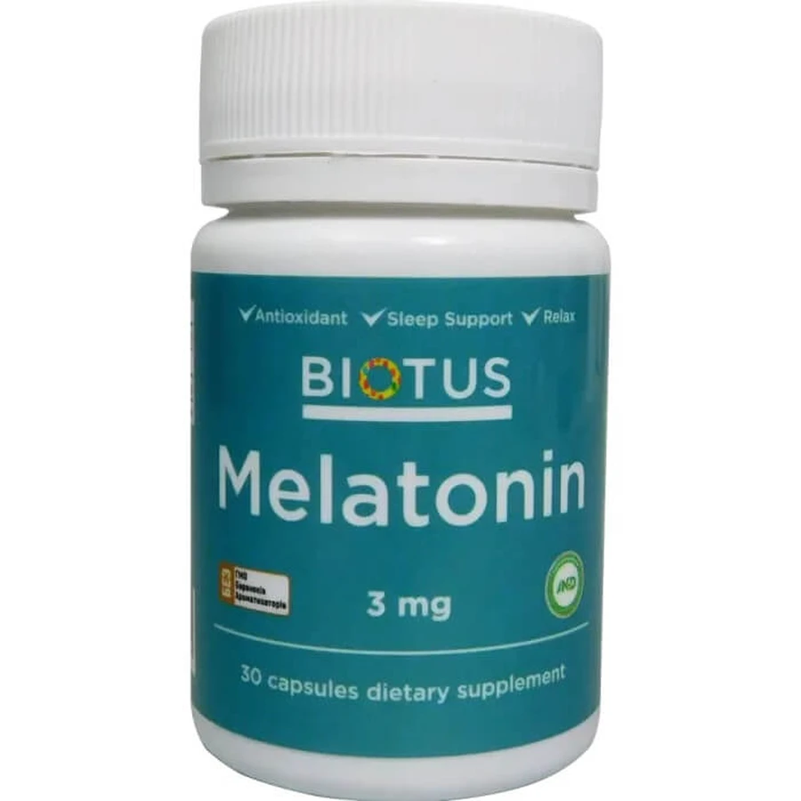Мелатонін Melatonin Biotus 3 мг 30 капсул: ціни та характеристики