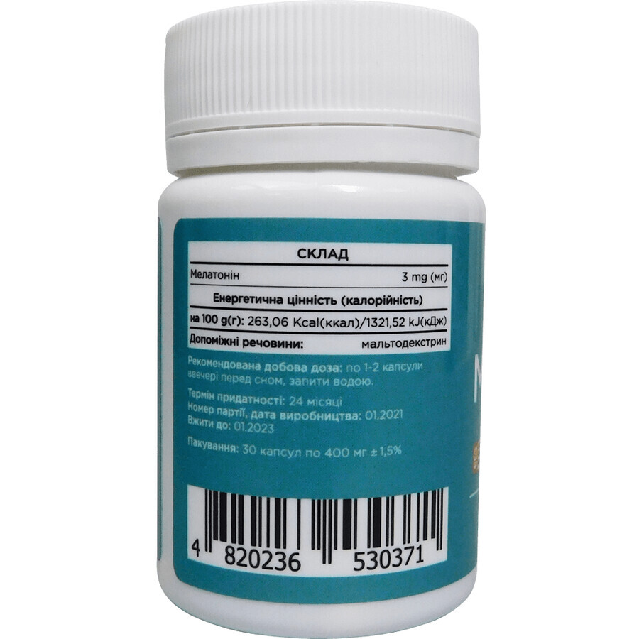 Мелатонін Melatonin Biotus 3 мг 30 капсул: ціни та характеристики