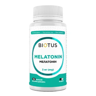 Мелатонин Melatonin Biotus 3 мг 100 капсул