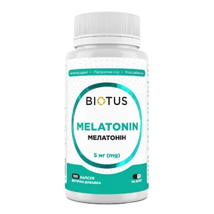 Мелатонин Melatonin Biotus 5 мг 100 капсул