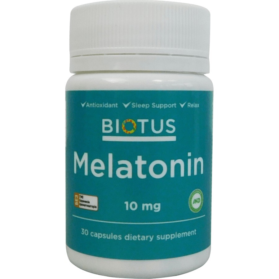 Мелатонін Melatonin Biotus 10 мг 30 капсул: ціни та характеристики