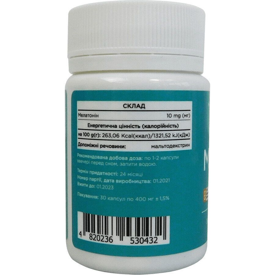Мелатонін Melatonin Biotus 10 мг 30 капсул: ціни та характеристики