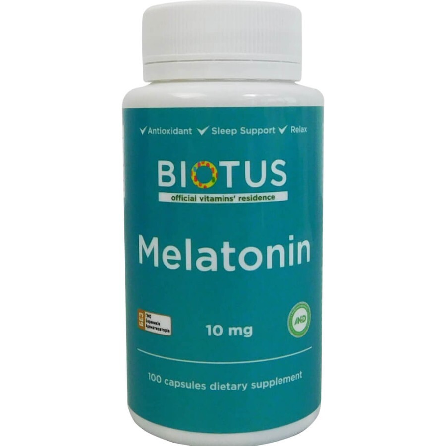 Мелатонин Melatonin Biotus 10 мг 100 капсул: цены и характеристики