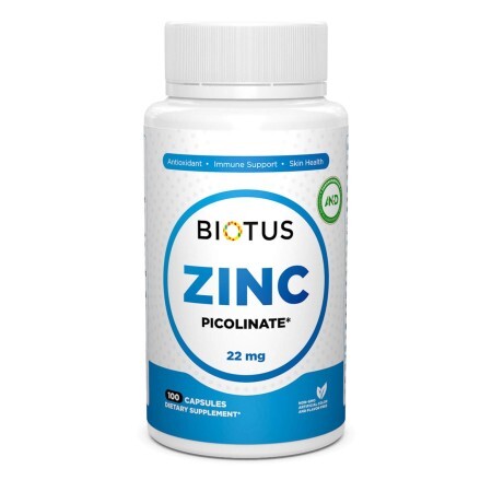 Цинк пиколинат Zinc Picolinate Biotus 22 мг 100 капсул