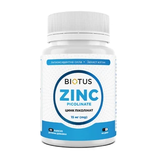 инк пиколинат Zinc Picolinate Biotus 15 мг 60 капсул