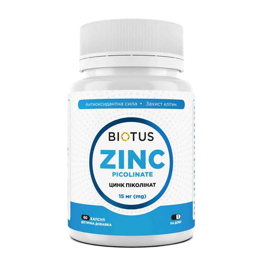 инк пиколинат Zinc Picolinate Biotus 15 мг 60 капсул: цены и характеристики