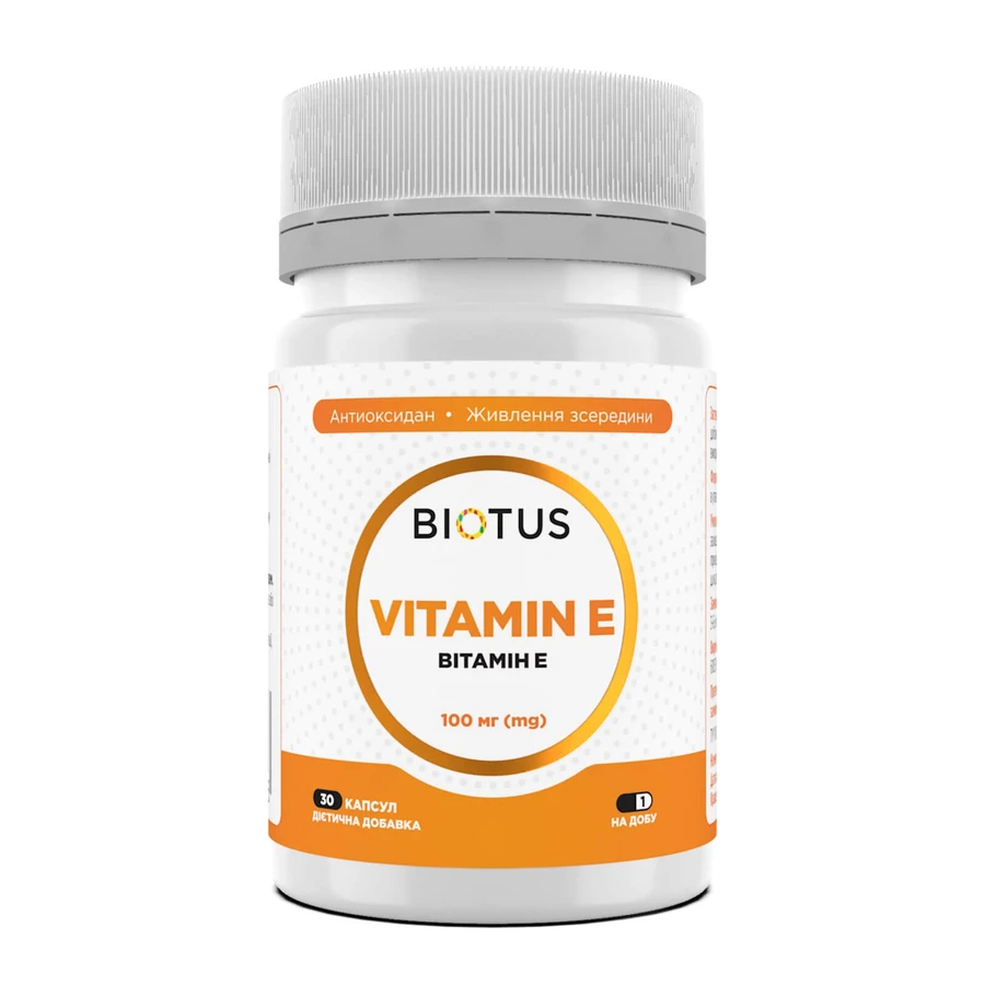 Витамин Е Vitamin Е Biotus 100 МЕ 30 капсул: цены и характеристики