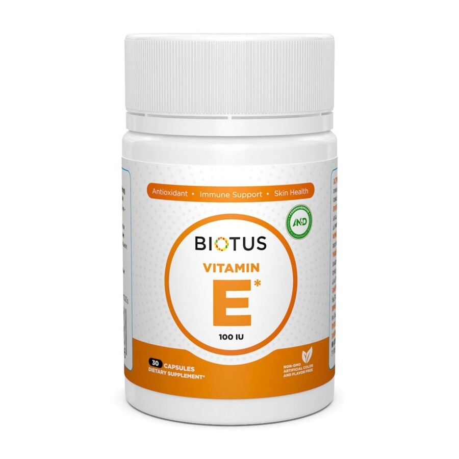 Витамин Е Vitamin Е Biotus 100 МЕ 30 капсул: цены и характеристики