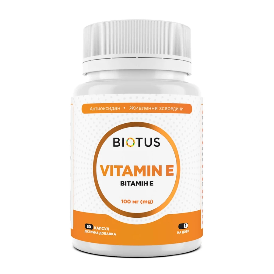 Витамин Е Vitamin Е Biotus 100 МЕ 60 капсул: цены и характеристики