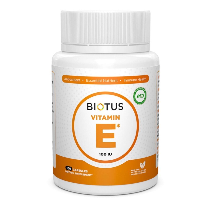 Вітамін Е Vitamin Е Biotus 100 МО 100 капсул: ціни та характеристики