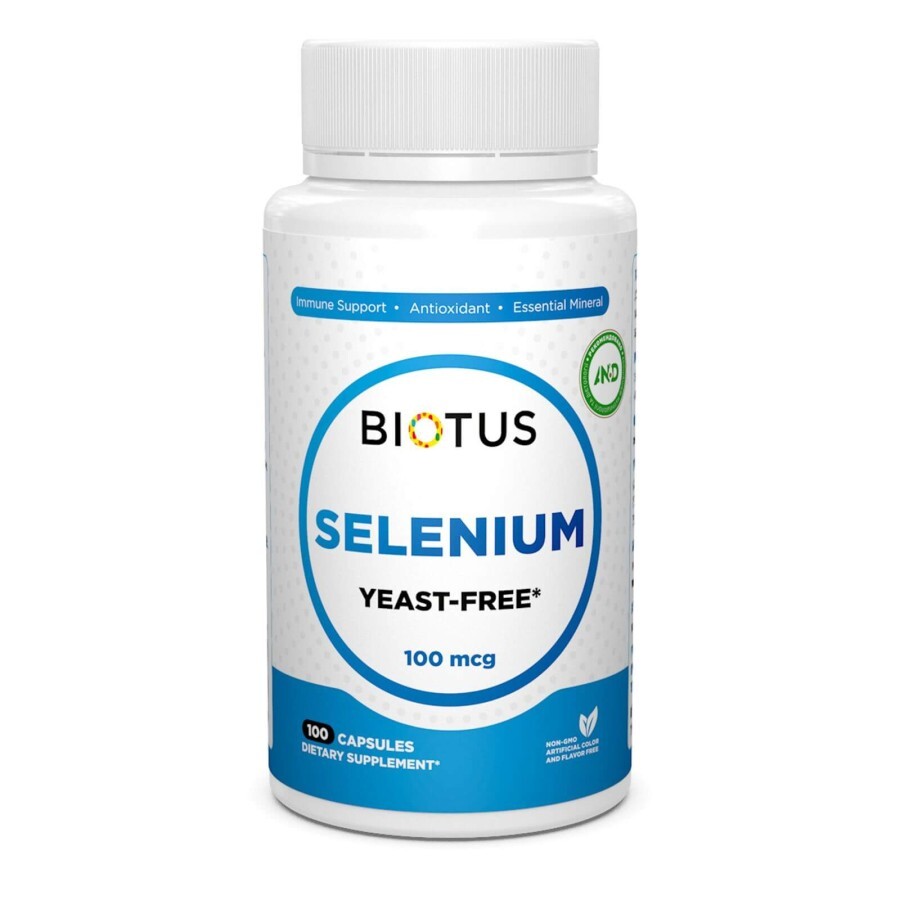 Селен Selenium Biotus без дрожжей 100 мкг 100 капсул: цены и характеристики