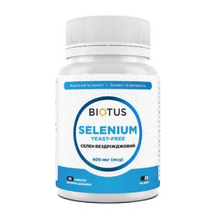 Селен Selenium Biotus без дрожжей 200 мкг 60 капсул