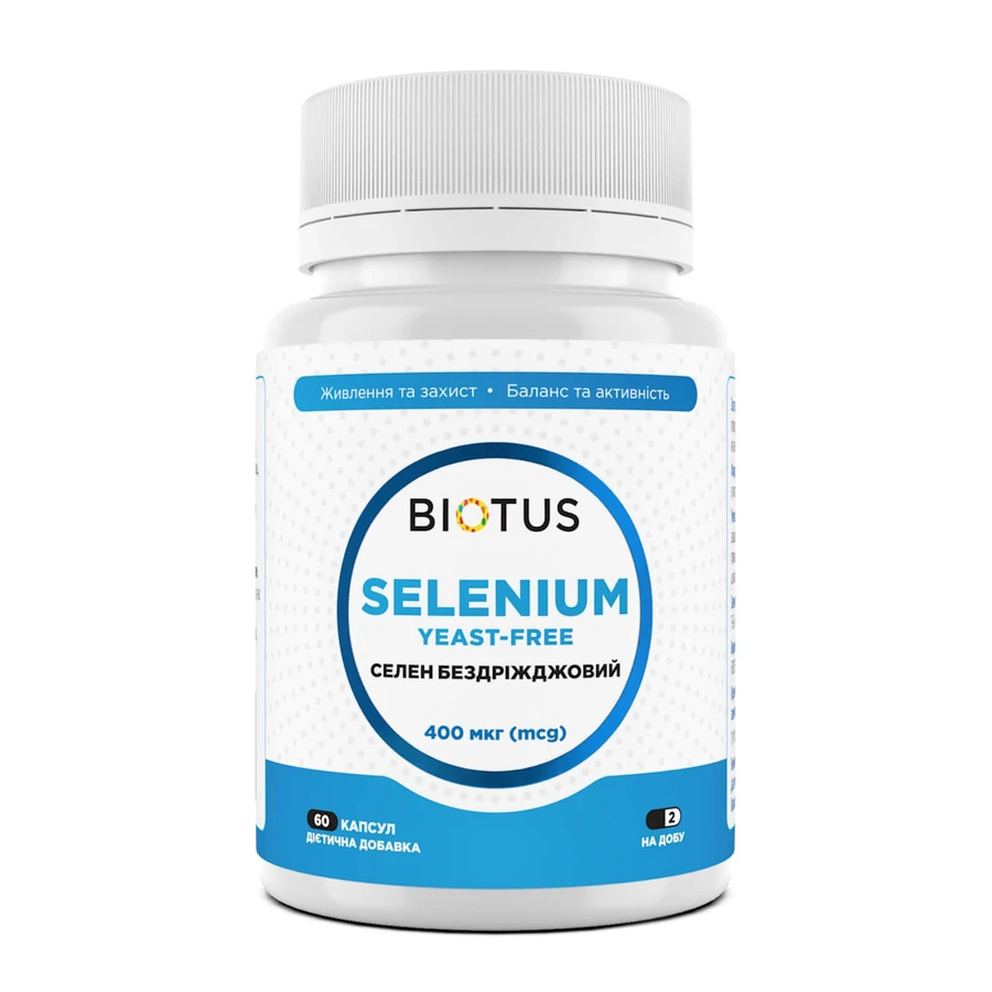 Селен Selenium Biotus без дрожжей 200 мкг 60 капсул: цены и характеристики