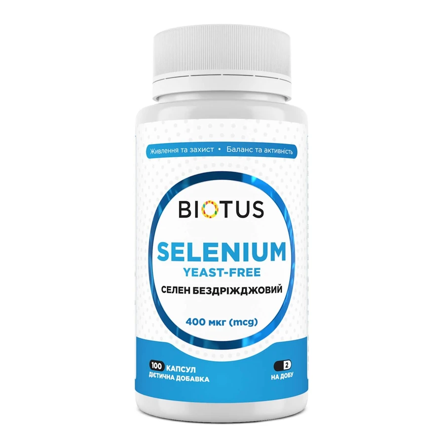 Селен Selenium Biotus без дрожжей 200 мкг 100 капсул: цены и характеристики
