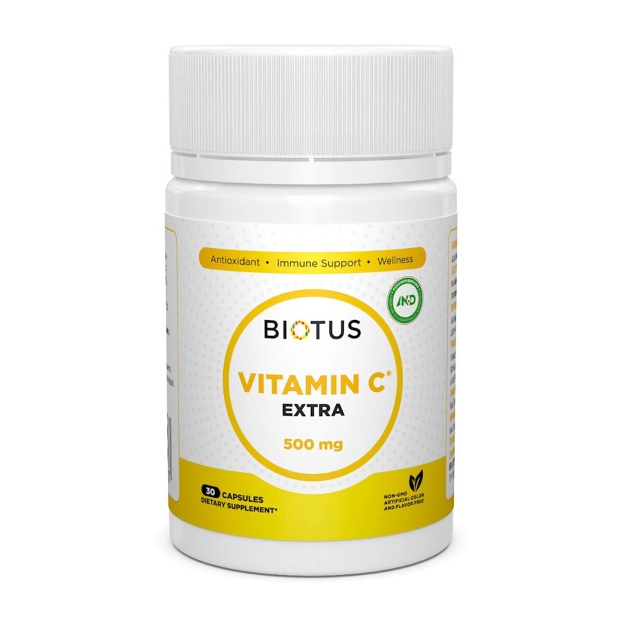 Вітамін С екстра Extra C Biotus 500 мг 30 капсул: ціни та характеристики