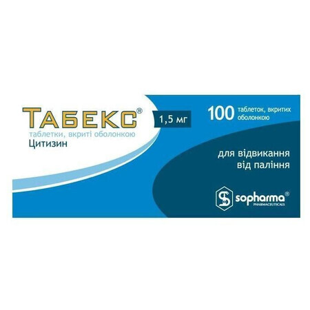 Табекс табл. в/о 1,5 мг №100