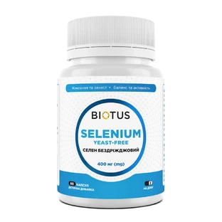 Селен без дріжджів Selenium Biotus 100 мкг 60 капсул