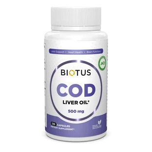 Риб'ячий жир з печінки тріски Cod Liver Oil Biotus ісландська 120 капсул