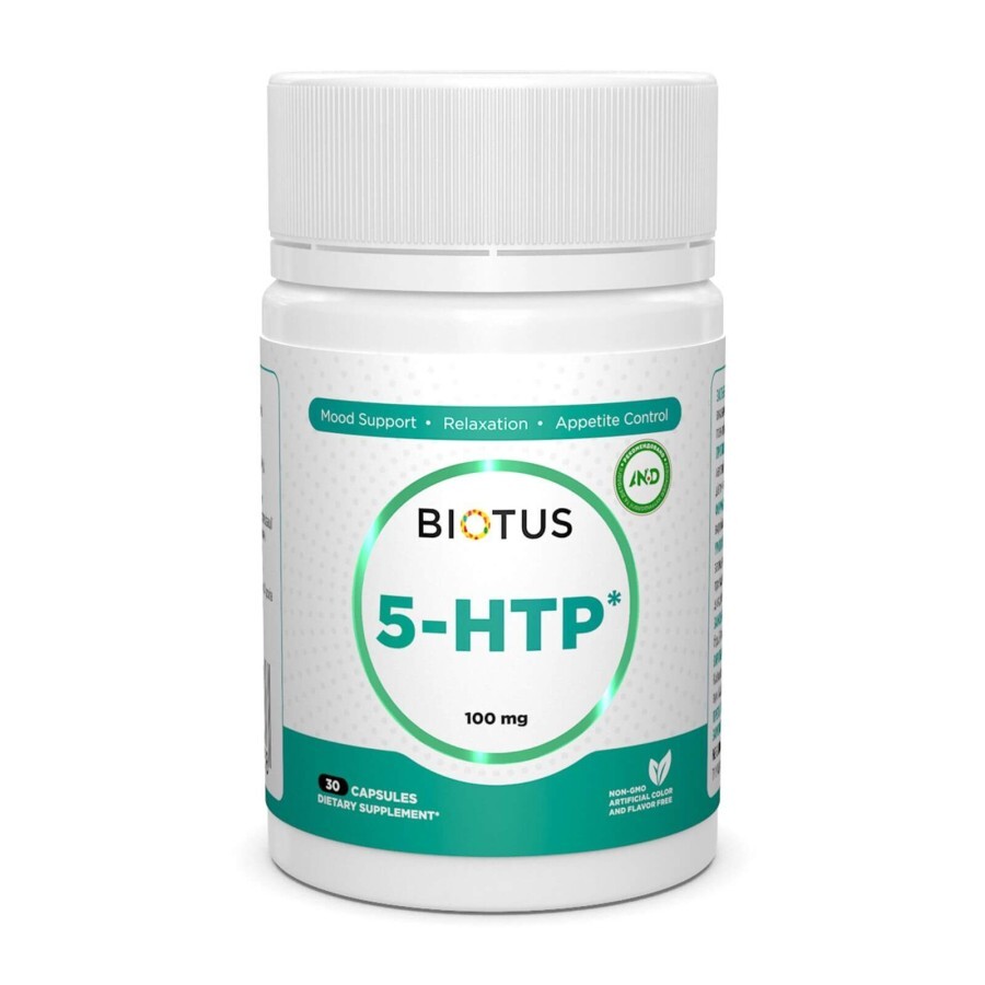 5-HTP (5-гідрокситриптофан) 5-HTP Biotus 30 капсул: ціни та характеристики