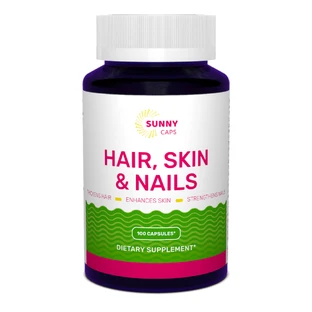 Комплекс кожа волосы ногти Hair Skin & Nails Complex Powerful Sunny Caps 100 капсул