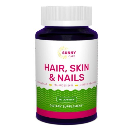 Комплекс кожа волосы ногти Hair Skin & Nails Complex Powerful Sunny Caps 100 капсул