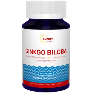 Гінкго Білоба Ginkgo Biloba Sunny Caps 20 мг 30 капсул