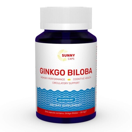 Гинкго Билоба Ginkgo Biloba Sunny Caps 20 мг 60 капсул