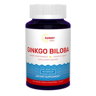 Гінкго Білоба Ginkgo Biloba Sunny Caps 20 мг 100 капсул