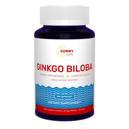 Гинкго Билоба Ginkgo Biloba Sunny Caps 20 мг 100 капсул