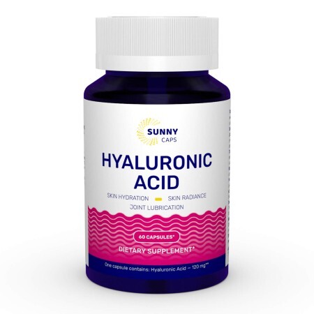 Гіалуронова кислота Hyaluronic Acid Powerful Sunny Caps 120 мг 60 капсул