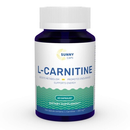 L-карнітин L-carnitine Powerful Sunny Caps 250 мг 60 капсул