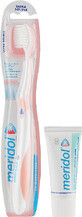 Зубная щетка Meridol экстра мягкая для защиты десен + зубная паста Meridol 20 мл в подарок