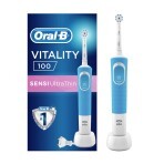 Электрическая зубная щётка Oral-B D100 Vitality Sensi Ultrathin синяя, 1 шт: цены и характеристики