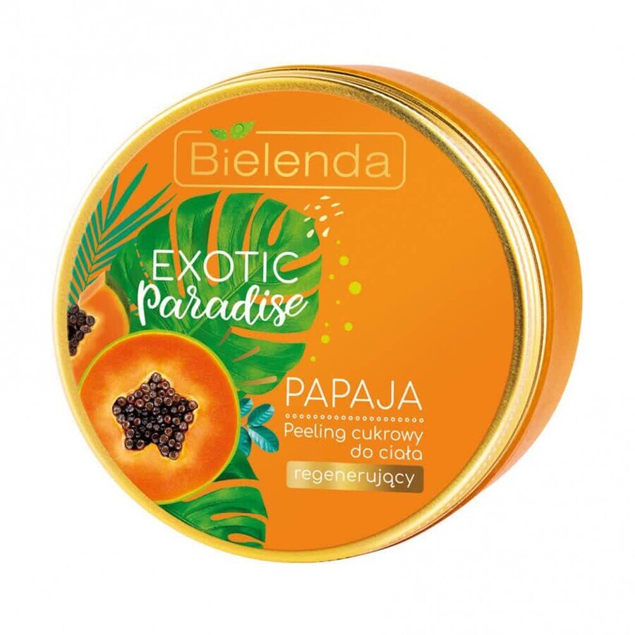 Відновлювальний цукровий скраб для тіла Bielenda Exotic Paradise Regenerating Body Scrub Papaja Папайя, 350 г: ціни та характеристики