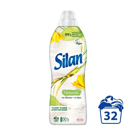 Кондиціонер для білизни Silan Naturals Ylang Ylang & Vetiver Scent 32 циклів прання, 800 мл: ціни та характеристики