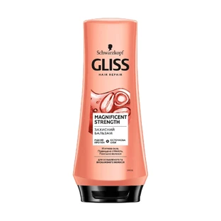 Захисний бальзам Gliss Magnificent Strength для ослабленого та виснаженого волосся, 200 мл