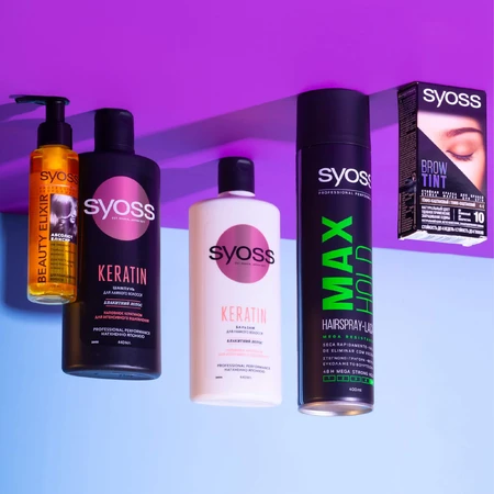 Бальзам Syoss Keratin з блакитним лотосом, для ламкого волосся, 440 мл: ціни та характеристики