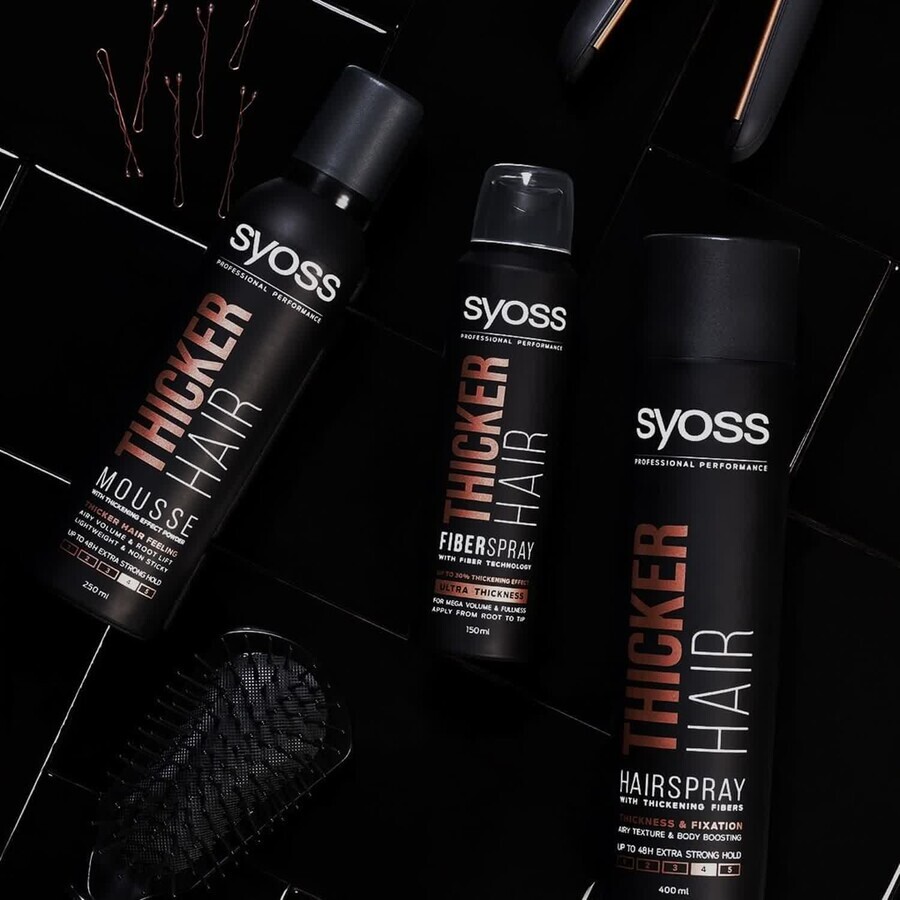 Мус для волосся Syoss Thicker Hair Mousse з волокнами для потовщення 250 мл: ціни та характеристики