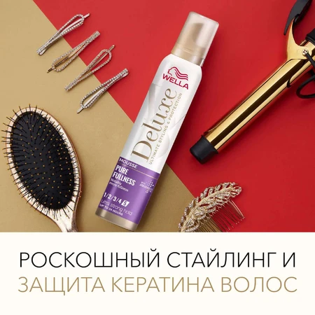 Мусс для тонких волос Wella Deluxe Pure Fulness Объем, суперсильная фиксация, 200 мл: цены и характеристики