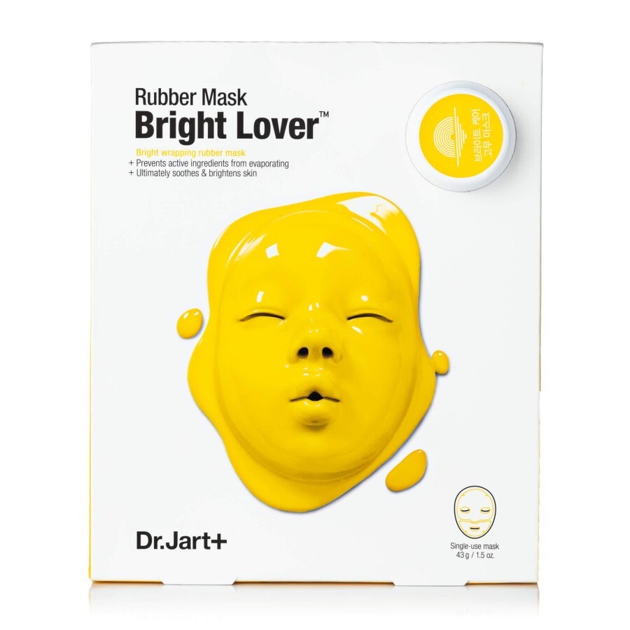 Альгінатна маска для обличчя Dr.Jart+ Rubber Mask Bright Lover надає сяяння, 45 г: ціни та характеристики